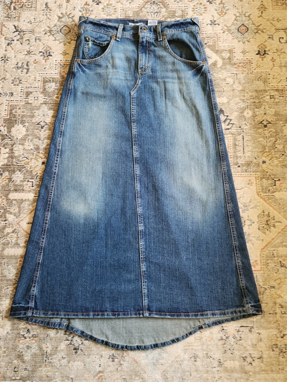 Y2K Levi's Levi Jeans Denim Maxi Skirt